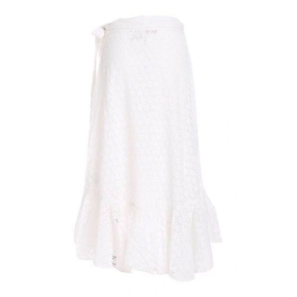 Polo by Ralph Lauren Cream Eyelet Wrap Midi Skirt - Picture 4 of 10